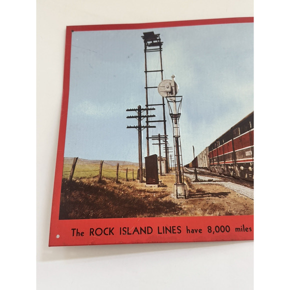 Rock Island Lines Metal Sign AAA‎ Sign Company Train Enthusiasts - Picture 3 of 13